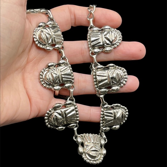 Vintage tribal mask necklace - Picture 1 of 5